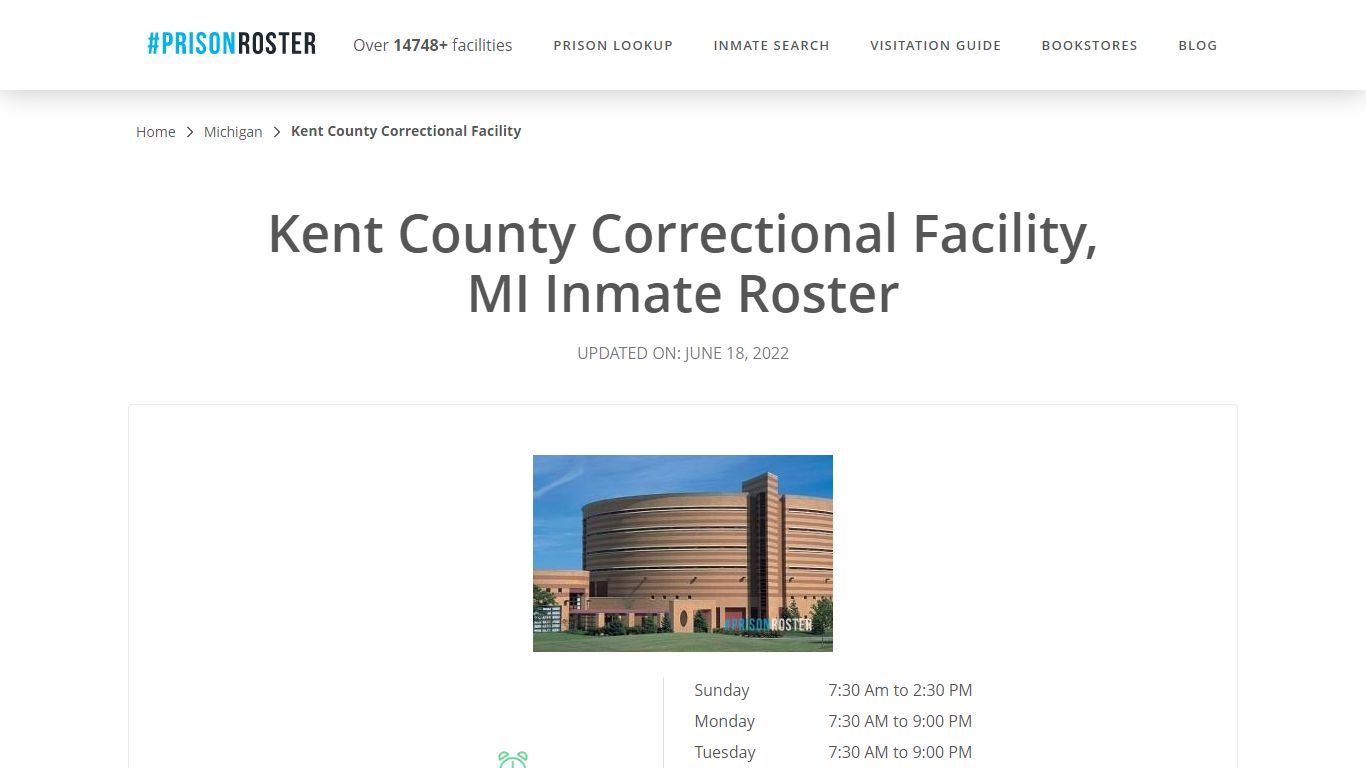Kent County Correctional Facility, MI Inmate Roster